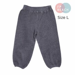 Free People FP Beach Women's Textured Waffle Knit Jogger Pants Gray Size L